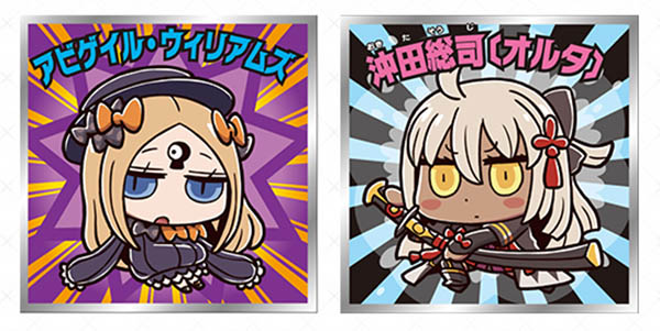 Fate Grand Orderにて Fgoマンチョコ Fgoキラキラコレクターシールのアビゲイル ウィリアムズとの沖田総司 オルタ の新規イラストが追加 Nerdbrain ナードブレイン